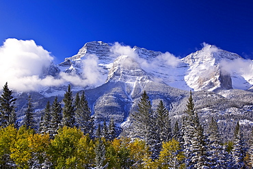 Mount Rundle after light snowfall, Banff National Park, Alberta