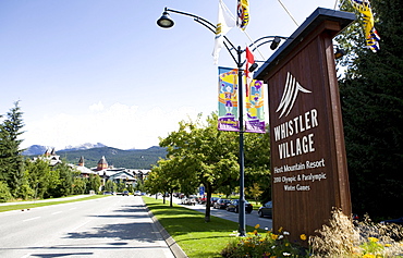 Welcome to Whistler sign, British Columbia