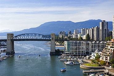 Looking west from Granville Street Bridge, Vancouver, British Columbia