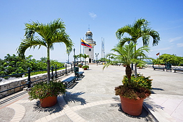 Lighthouse on Cerro Santa Ana, Guayaquil, Guayas, Ecuador