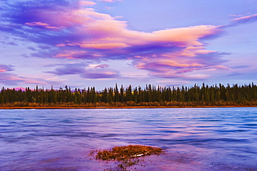 Artist's Choice: Yukon River and cloud formation at dusk, Yukon