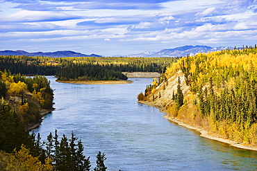 Takhini River across Klondike Highway near Whitehorse, Yukon