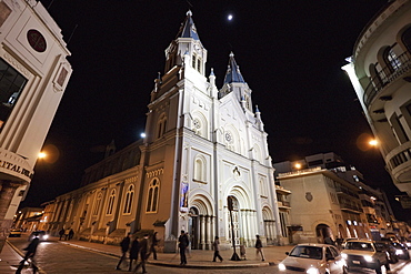 San Alfonso Church at night, Cuenca, Azuay, Ecuador