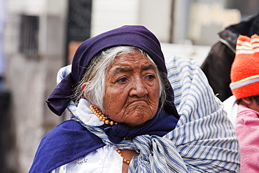 Old Otavaleua Woman, Otavalo, Imbabura, Ecuador