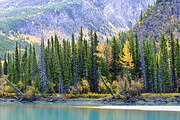 Toad River and mountain, Muncho Lake Provincial Park, Northern British Columbia