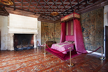 Five Queens' bedroom in the Chuteau de Chenonceau, Chenonceaux, Indre-et-Loire, France