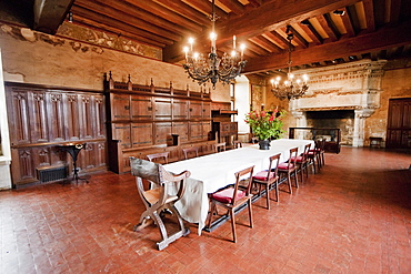 Banquet Hall in the Chuteau de Langeais, Langeais, Indre-et-Loire, France