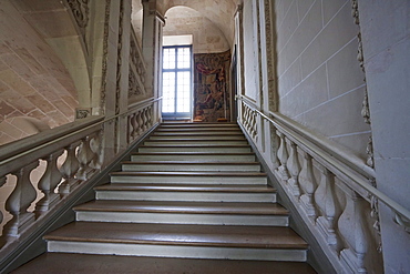 Honour staircase in the Chuteau de Cheverny, Cheverny, France