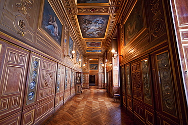 Gallery of Plates in the Palace of Fontainebleau, Fontainebleau, Seine-et-Marne, France