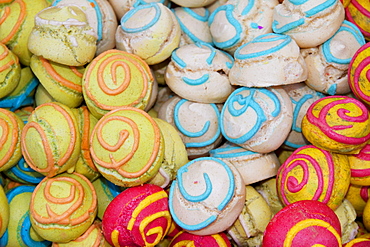 Cookies for sale at the Jueves de Comadres market during Carnaval Chapaco, Tarija, Bolivia