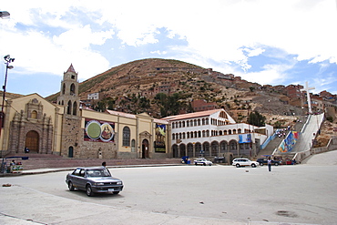 Santuario de la Virgen del Socavon on Cerro Pie de Gallo, Oruro, Bolivia