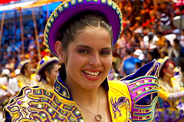 Caporales dancer in the procession of the Carnaval de Oruro, Oruro, Bolivia