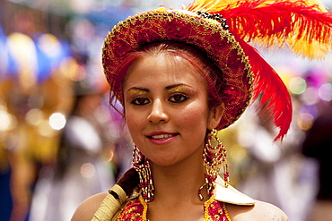 Caporales dancer in the procession of the Carnaval de Oruro, Oruro, Bolivia