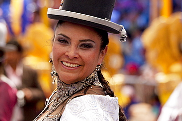 Morenada dancer in the procession of the Carnaval de Oruro, Oruro, Bolivia