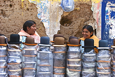 Bowler hat vendors, La Paz, Bolivia