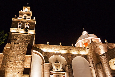 Cathedral at night, Morelia, Michoacun, Mexico