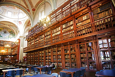 Public Library located in the former Church of the Fellowship of Jesus, Morelia, Michoacun, Mexico