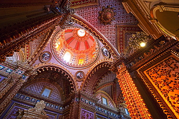 Interior of the Guadalupe Sanctuary, Morelia, Michoacun, Mexico