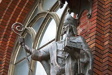 Statue of a bishop by the Cross Gallery, Riga, Latvia