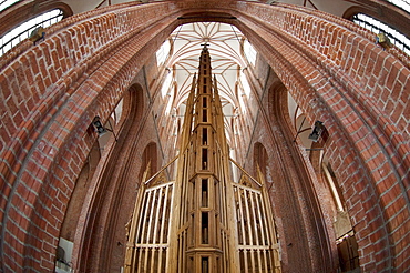 Wooden altar in St. Peter's Church, Riga, Latvia