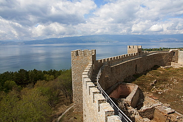 Battlements of Czar Samuel's Fortress, Ohrid, Macedonia