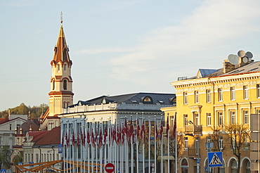 Buildings along Didzioji Street, Vilnius, Lithuania