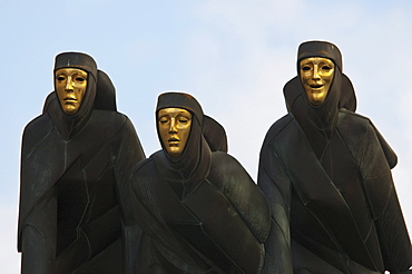 Statue atop the Lithuanian National Drama Theatre, Vilnius, Lithuania