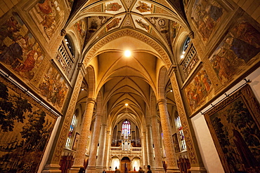 Central nave of the Cathedral of the Blessed Virgin (Notre Dame Cathedral), Luxembourg