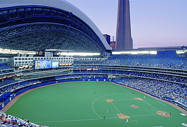 B.Rondel; Open Skydome, Dusk, Toronto, ON