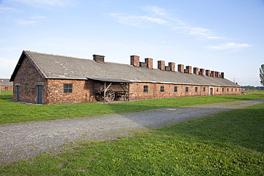 Barracks of the Men's Camp, Auschwitz-Birkenau Concentration Camp, Oswiecim, Malopolska, Poland