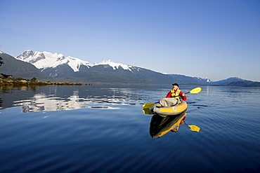 Alaska, Juneau, Favorite Passage. Kayaking through beautiful mountain ranges.