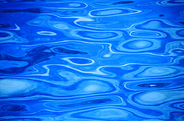 Water surface, Ripples in vivid blue.