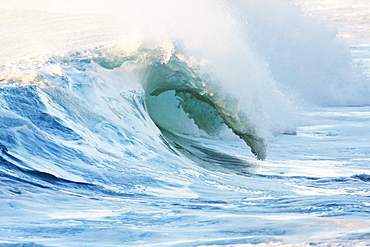 Hawaii, Oahu, Beautiful wave breaking.