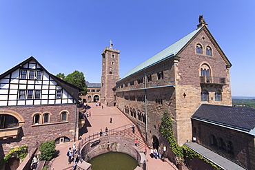 The Palas (Great Hall) and the keep of Wartburg Castle, Thuringia, Germany