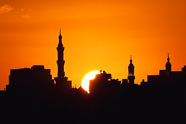 Skyline Of The Ottoman District And Eastern Harbor At Sunset, Alexandria, Al Iskandariyah, Egypt