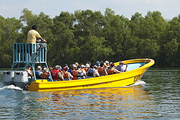 Tour Boat In The Grijalva River, Sumidero Canyon, Chiapas, Mexico