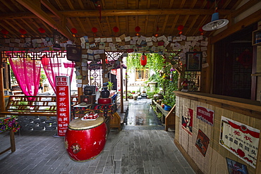 Interior of a hostel, Hongcun, Anhui, China