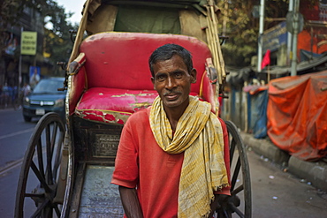 Rickshaw puller, Kolkata, West Bengal, India