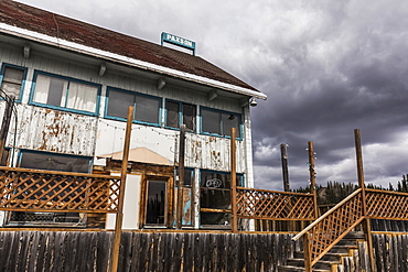 The Paxson Lodge sits shuttered along the Richardson Highway after closing in 2013; Alaska, United States of America