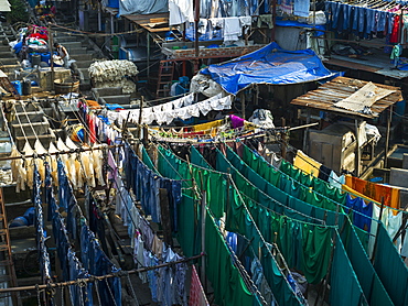 Mumbai boasts the world's largest open air laundromat, Dhobi Ghat, Mumbai, Maharashtra, India