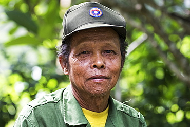 Portrait of senior Lao man, Tad Lo, Bolaven Plateau, Champasak, Laos