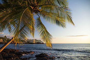 Hotel along Alii Drive, Kailua Bay, Kailua-Kona, Island of Hawaii, Hawaii, United States of America