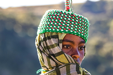 Ethiopian woman, Simien National Park,, Amhara Region, Ethiopia