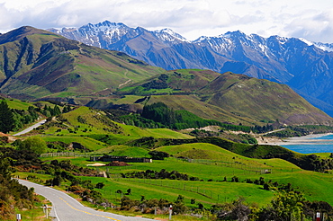 Highway to Milford Sound via Lake Tena Vu, South Island, New Zealand, Pacific 