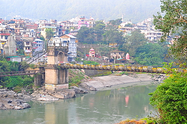 Victoria Bridge across Beas River, Mandi, Himachal Pradesh, India, Asia