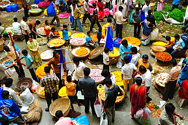 Flower Market, Bangalore, Karnataka, India, Asia 