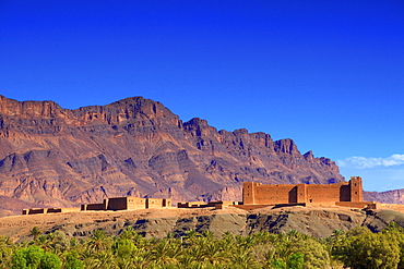 Kasbah at Tamnougalt, Morocco, North Africa, Africa