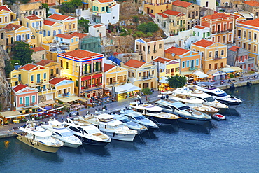 Symi Harbour, Symi, Dodecanese, Greek Islands, Greece, Europe