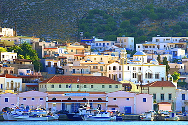 Harbour at Pothia, Kalymnos, Dodecanese, Greek Islands, Greece, Europe