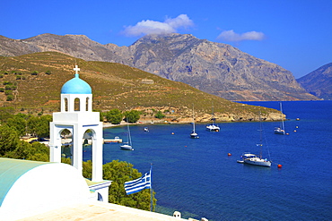 Church at Emporios, Kalymnos, Dodecanese, Greek Islands, Greece, Europe